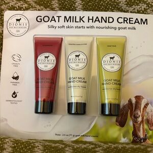 Dionis Goat Milk Hand Cream Trio - Red, Cream, Green